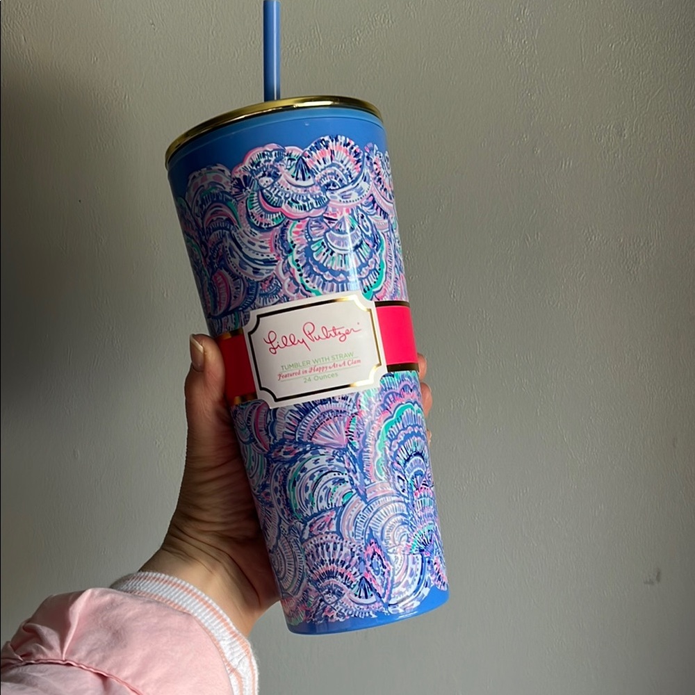 Lilly Pulitzer Blue and Pink Tumbler NEW
